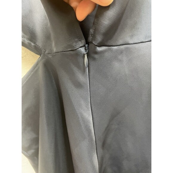 NEW Zara Blue Cut Out Satin Effect Dress Medium 1165/213 Holiday Cocktail - Picture 6 of 9